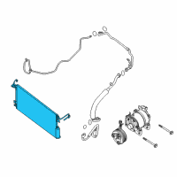 OEM 2021 Nissan NV3500 Condenser & Liquid Tank Assy Diagram - 92100-1PA0A