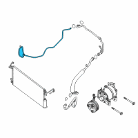 OEM Nissan NV2500 Pipe-Front Cooler, High Diagram - 92440-1PA0B