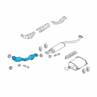 OEM 2009 Nissan Cube Exhaust Tube Front W/Catalyst Diagram - 20010-1FC0A
