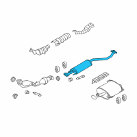 OEM 2014 Nissan Cube Exhaust, Sub Muffler Assembly Diagram - 20300-1FC0B