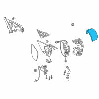 OEM 2017 Honda Civic Housing Cap Driver Side (Cosmic Blue Metallic) Diagram - 76251-TBA-A21ZK