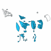 OEM 2020 Honda Civic Mirror Sub-Assembly, Passenger Side (R.C.) Diagram - 76208-TEG-A11