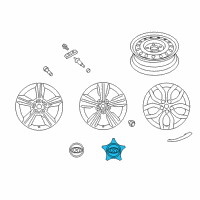 OEM Hyundai Veloster Wheel Hub Cap Assembly Diagram - 52960-2V300-NEJ