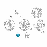 OEM 2015 Hyundai Accent Wheel Hub Cap Assembly Diagram - 52960-1R600