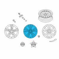 OEM 2014 Hyundai Veloster Aluminium Wheel Assembly Diagram - 52905-2V250-EB