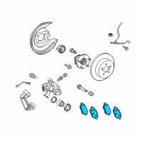 OEM 2012 Toyota Prius Plug-In Rear Pads Diagram - 04466-47080