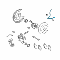 OEM Toyota Prius Plug-In ABS Sensor Wire Diagram - 89516-47100
