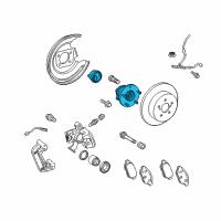 OEM 2013 Toyota Prius Plug-In Hub & Bearing Diagram - 42450-47040