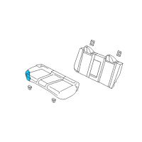 OEM Dodge Avenger Rear Seat Cushion Diagram - 1GC561D1AA