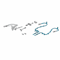 OEM 2002 Acura NSX Wire, Passenger Side Parking Brake Diagram - 47510-SL0-003