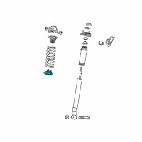 OEM 2017 Lexus RC F INSULATOR, Rear Coil Spring Diagram - 48258-24010