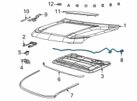 OEM 2022 Jeep Grand Wagoneer CABLE-HOOD LATCH Diagram - 68426417AB