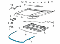 OEM 2022 Jeep Grand Wagoneer Hood Diagram - 68343360AC