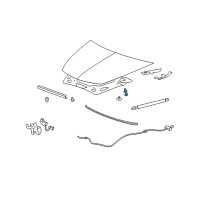 OEM 2011 Chevrolet Corvette Upper Shroud Stud Diagram - 11612023