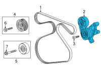 OEM 2020 GMC Sierra 1500 Serpentine Tensioner Diagram - 12693089