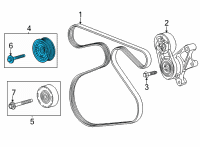 OEM 2020 Cadillac CT4 Serpentine Idler Pulley Diagram - 12666591