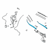 OEM Hyundai Kona Windshield Wiper Arm Assembly(Driver) Diagram - 98311-J9000