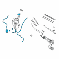 OEM 2021 Hyundai Kona Electric Reservoir & Pump Assembly-Washer Diagram - 98610-J9100