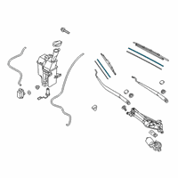 OEM Hyundai Tucson Wiper Blade Rubber Assembly(Drive) Diagram - 98351-1R000