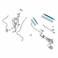 OEM 2016 Hyundai Genesis WIPER Blade 16'' -Hybrid Diagram - 99H09-AK016-H