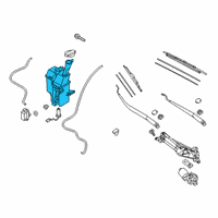 OEM 2022 Hyundai Kona Windshield Washer Reservoir Assembly Diagram - 98620-J9100