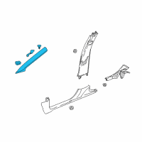 OEM 2016 Chevrolet Cruze Weatherstrip Pillar Trim Diagram - 42660072