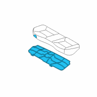 OEM Hyundai Elantra Coupe Frame & Pad Assembly-Rear Seat Cushion Diagram - 89150-3X700