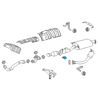 OEM 2021 Lexus RX450hL Damper, Exhaust Pipe Diagram - 17581-31050