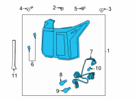 OEM 2022 Kia Sorento Lamp-Rear Comb OUTSI Diagram - 92410R5000