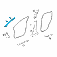 OEM Honda CR-V Garnish Assy., L. FR. Pillar *NH836L* (WISTERIA LIGHT GRAY) Diagram - 84151-TLA-A01ZB
