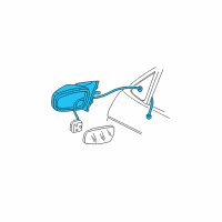 OEM 2001 Buick Regal Mirror Assembly Diagram - 10316957