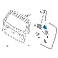 OEM Hyundai Palisade Tail Gate Latch Assembly Diagram - 81800-S1000