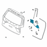 OEM Hyundai Palisade Power Tail Gate Power Latch Assembly Diagram - 81800-S1100