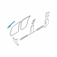 OEM 2004 Nissan Titan Garnish Assy-Front Pillar, RH Diagram - 76911-7S000