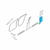 OEM 2008 Nissan Titan Garnish-Center Pillar, Lower LH Diagram - 76916-ZR31A