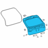 OEM 2019 Lexus RX450h Panel Sub-Assembly, Back Diagram - 67005-0E410
