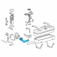 OEM 1995 GMC G3500 Pipe Asm-Fuel Tank Filler Diagram - 15198431