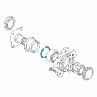 OEM 1999 Chevrolet Tracker Retainer, Front Wheel Bearing Diagram - 96055318