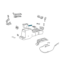 OEM 2008 Chrysler Aspen Hinge-Floor Console Lid Diagram - 5143565AA