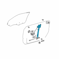 OEM 1997 Lexus ES300 Regulator Sub-Assy, Front Door Window, RH Diagram - 69801-33020