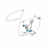 OEM Lexus ES300 Regulator Assy, Front Door Window, LH Diagram - 69820-33070