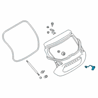 OEM 2021 Nissan Kicks Switch Assy-Trunk Opener Diagram - 25380-5RA1A