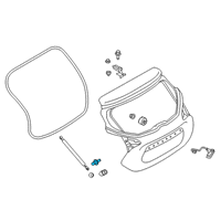 OEM Nissan Versa Stud-Ball, Back Door Stay Diagram - 90456-ED010