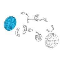 OEM 2015 Toyota Corolla Backing Plate Diagram - 47043-02130