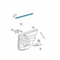 OEM 2010 Toyota Highlander Inner Weatherstrip Diagram - 68173-0E040