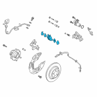 OEM 2019 Ford SSV Plug-In Hybrid Rear Pads Diagram - DG9Z-2200-R