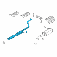 OEM 2014 Hyundai Elantra Intermediate Pipe Diagram - 28600-3X450