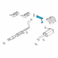 OEM Hyundai Elantra Front Muffler Assembly Diagram - 28610-3X450