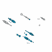 OEM 2001 Toyota Highlander Axle Assembly Diagram - 43420-48081