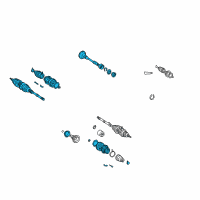 OEM 2002 Toyota Highlander Axle Assembly Diagram - 43410-28051